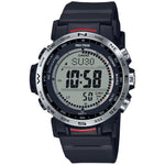 Casio Pro Trek PRW-35-1AER analog herrklocka med svart urtavla och armband i resin