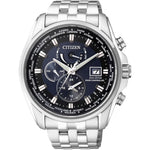 Citizen Radio Controlled AT9030-55L analog herrklocka med blå urtavla och armband i rostfritt stål