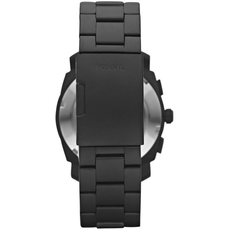 Fossil Machine Chronograph FS4682 analog herrklocka med svart urtavla och armband i rostfritt stål