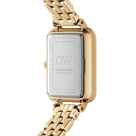 Daniel Wellington Quadro Roman Numerals 5-Link DW00100688 analog damklocka med vit urtavla och armband i rostfritt stål