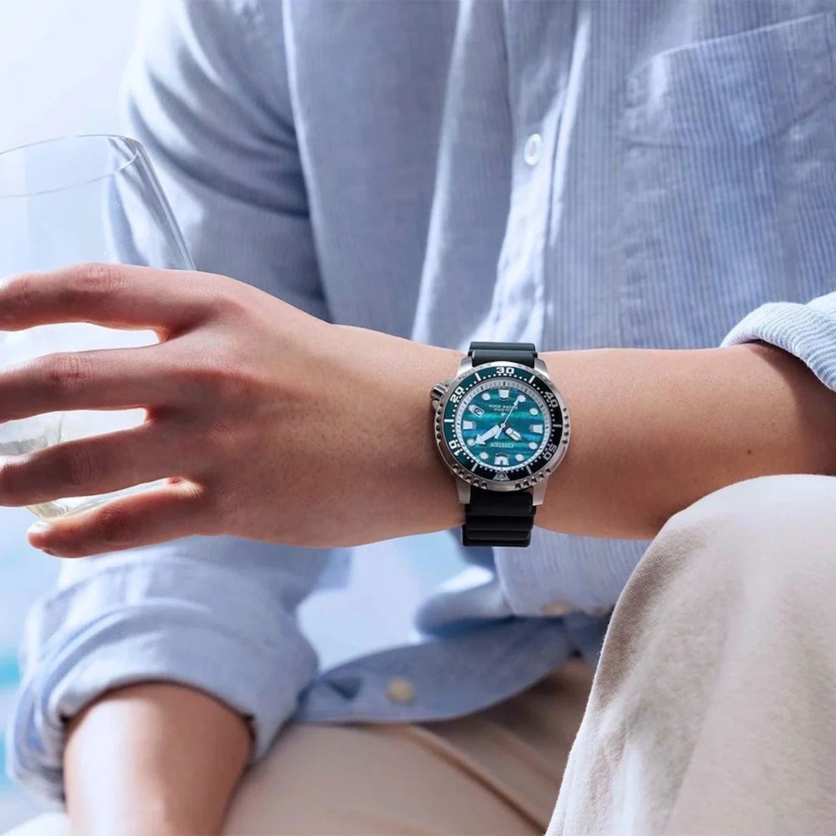 Citizen Promaster BN0167-09W på handleden