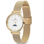 Daniel Wellington DW00100771 analog damklocka med vit urtavla och armband i rostfritt stål