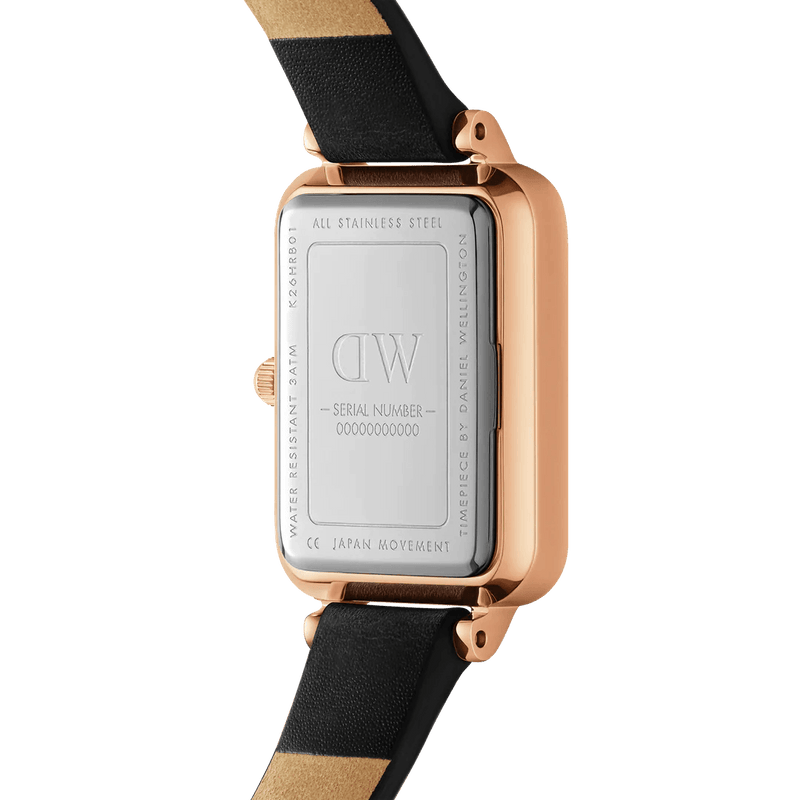 Daniel Wellington Quadro Roman Numerals Sheffield DW00100689 analog damklocka med vit urtavla och armband i läder