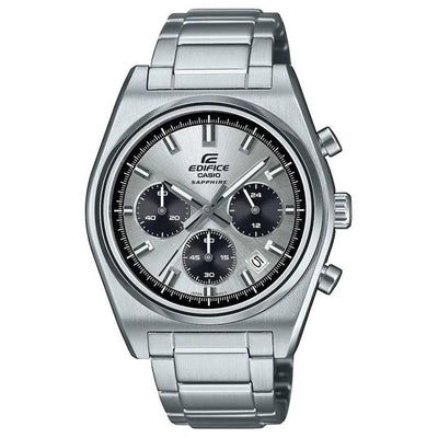 Casio Edifice Chronograph Ø40mm EFB-730D-7AVUEF analog herrklocka med silver urtavla och armband i rostfritt stål