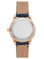 Fossil Stella ME3212 analog damklocka med roséguld urtavla och armband i läder