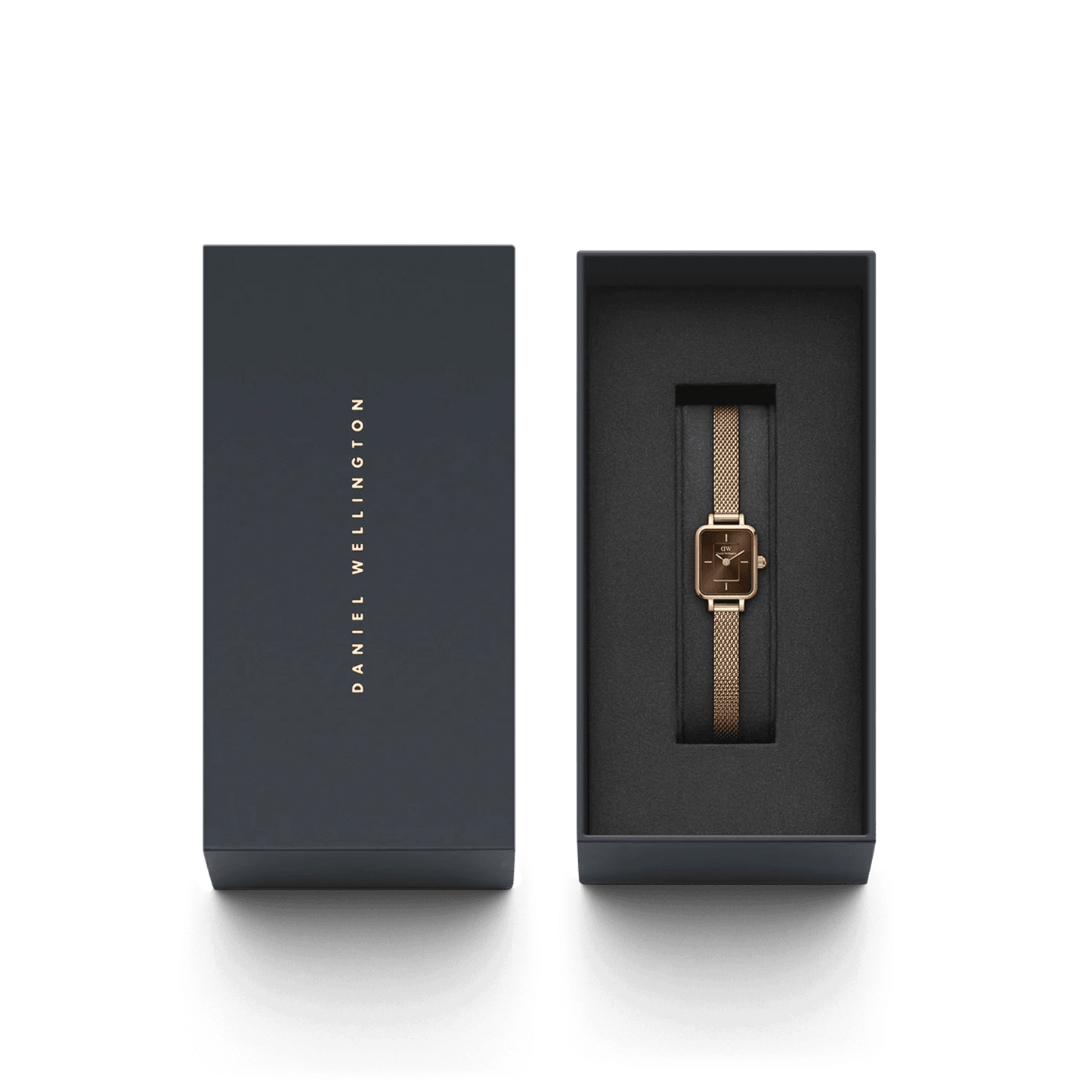 Daniel Wellington Quadro Mini Melrose Rose Gold Amber från  Daniel Wellington – Märkesklocka hos Kronura